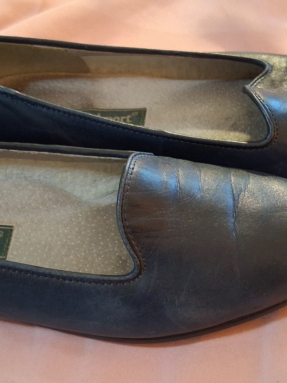 Rockport Women's Dark Brown Leather Slip-On Loafers Leather Upper 6-7 260964